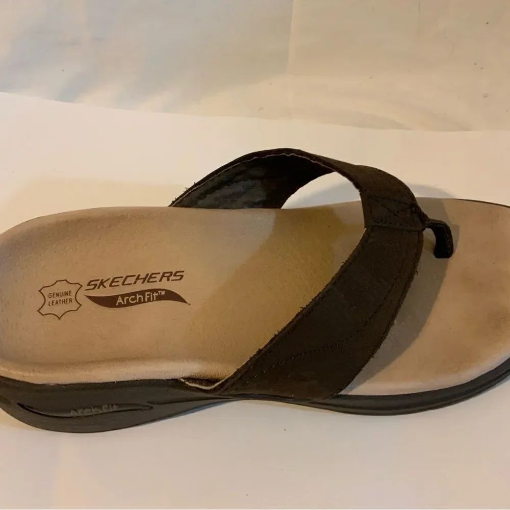 Sketchers Go Walk Sandals archfit size 6 brown